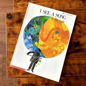 Vintage 1995 Eric Carle I See A Song Wordless Paperback Book